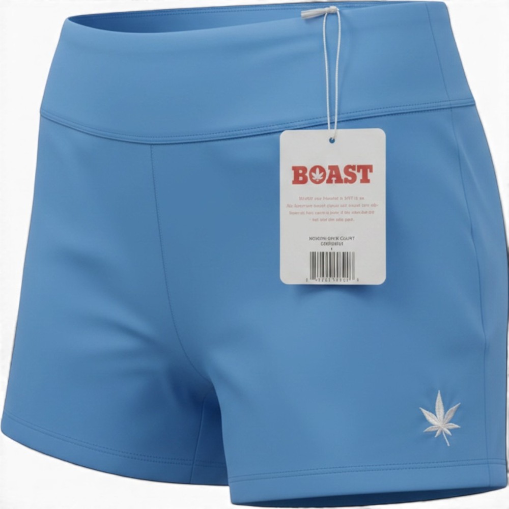 Boast Womens Active Court Shorts Carolina Blue Tennis Squash Logo NWT Size L